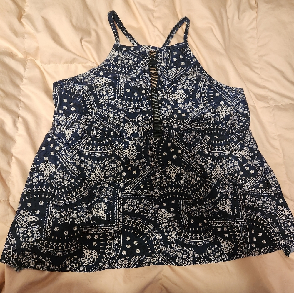 COSTA DEL SOL Navy Ladder Front Tankini